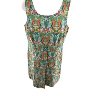 Talbots Parrots Hawaiian Sheath Dress Womens Size 6 Petite